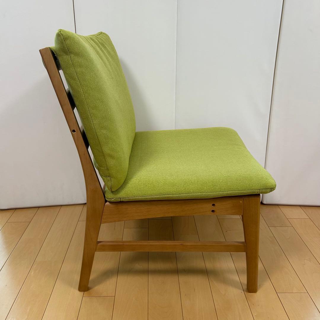 希少　ナフコ　天然木　ソファーチェア　ベンチ風切り替え可能　ラバーウッド