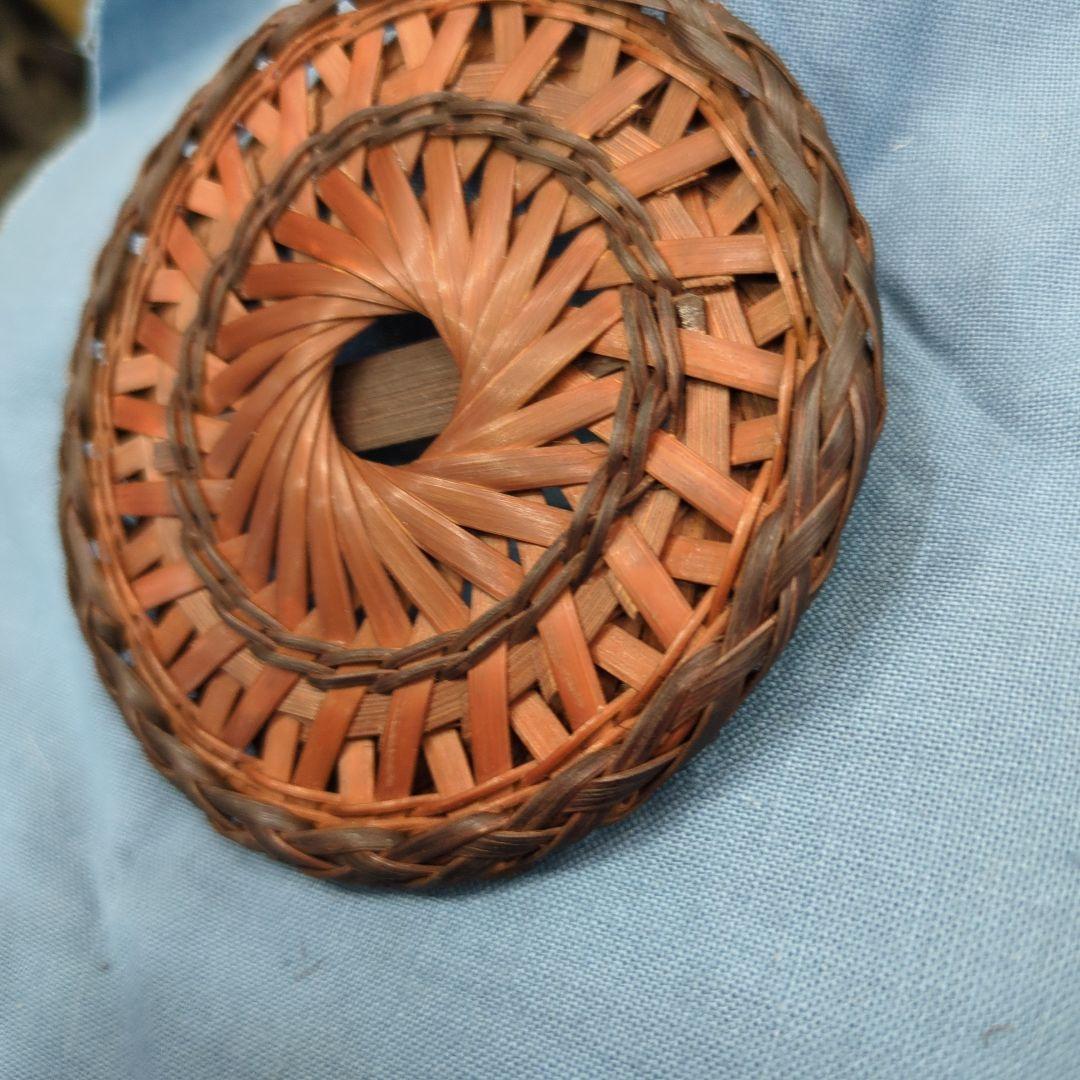 人間国宝 五世 早川 尚古斎 造 輪口編 瓶床 瓶敷　瓶座　共箱　木箱