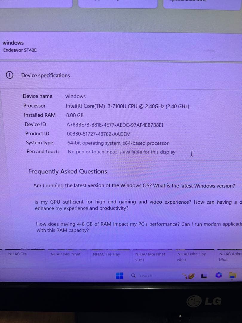 EPSON Intel Core i3 7th 7100U CPU 中古