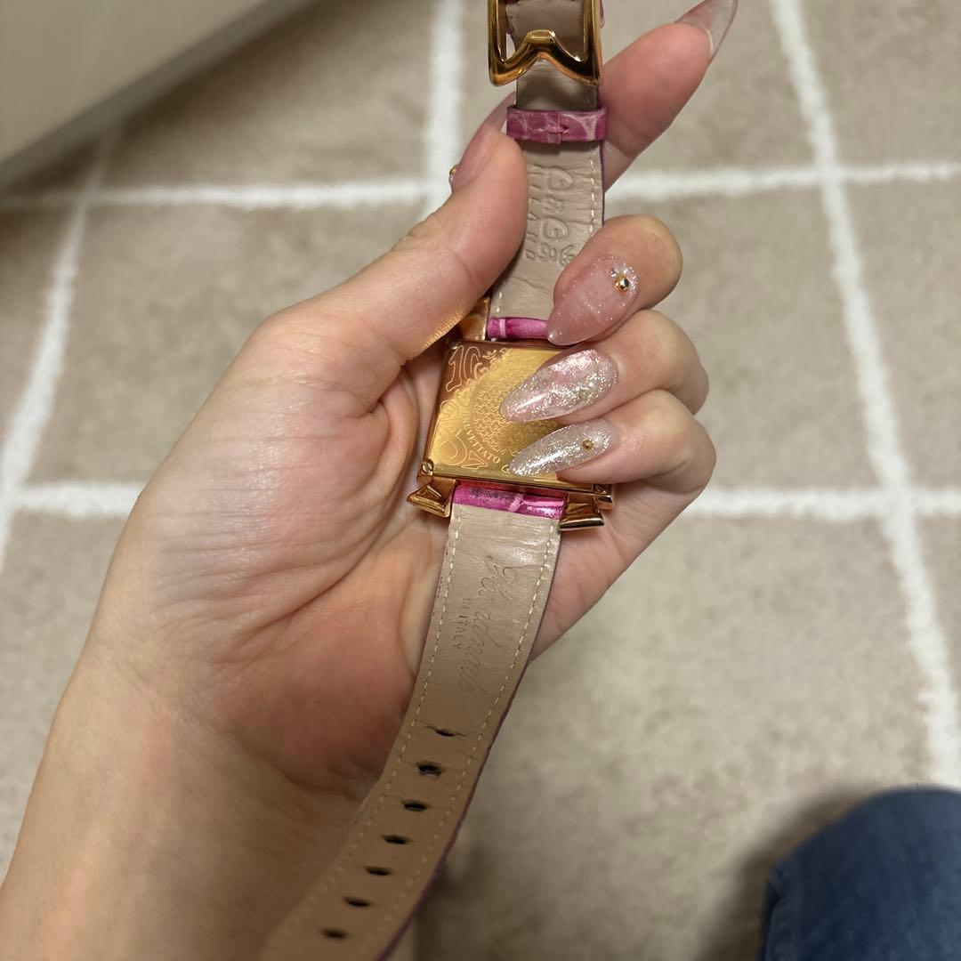 ガガミラノナポレオーネ 腕時計 ゴールドフレーム　ピンク