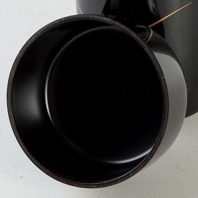 茶道具　中村宗悦作　時鳥蒔絵　長棗　仕覆付　共箱　V　9630