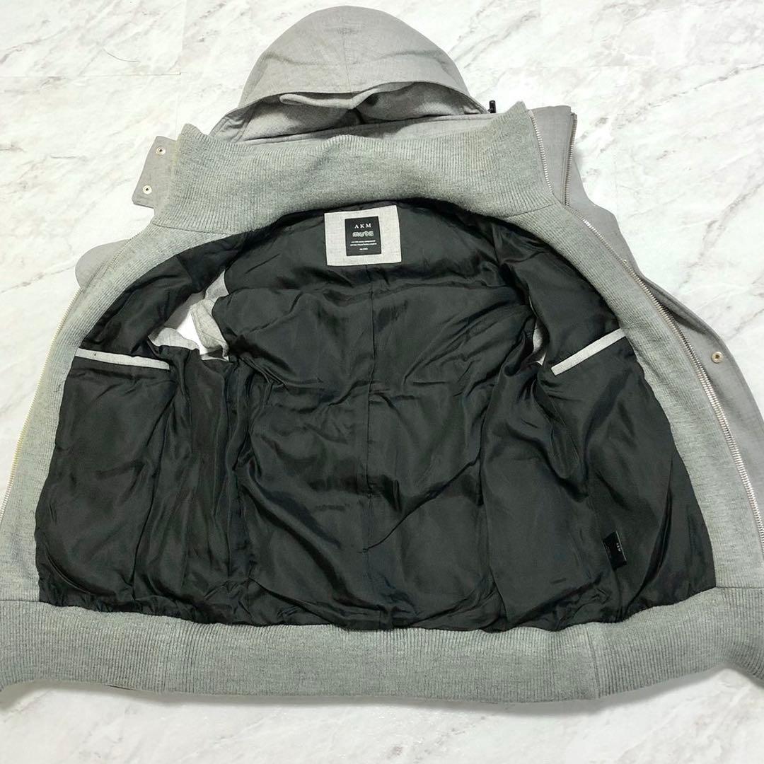 【超希少】MUTA × AKM ダウンベスト 2way ロゴ カシミヤ L