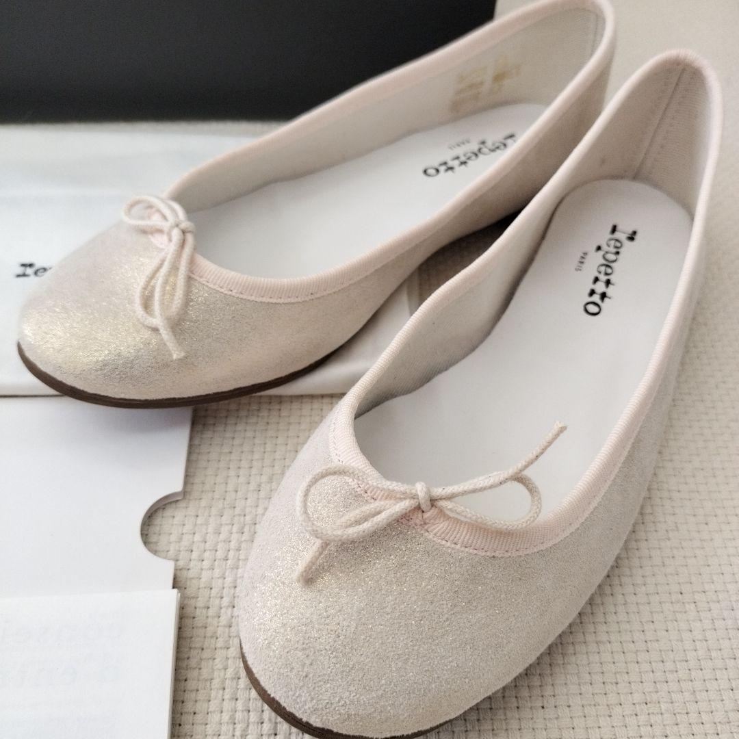 ✨新品未使用品✨repetto　ラメ　光沢あり◎　アイボリー　37