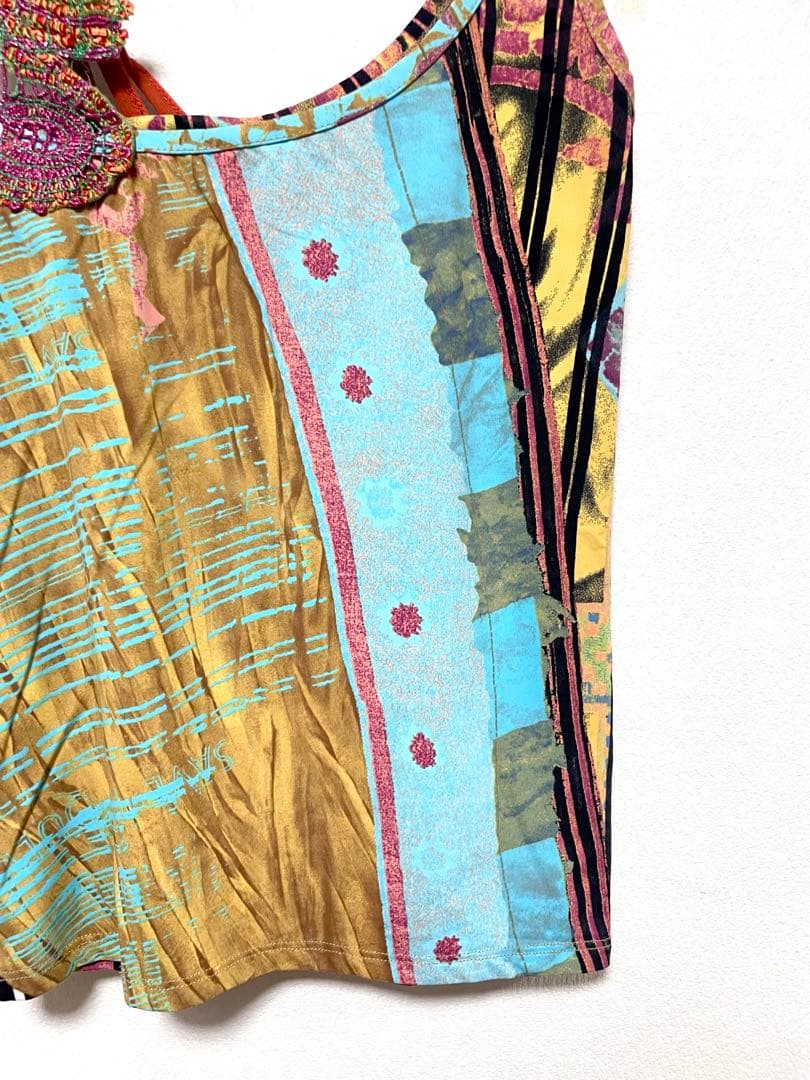 SAVE THE QUEEN 平成ギャル y2k カラフル刺繍キャミソール