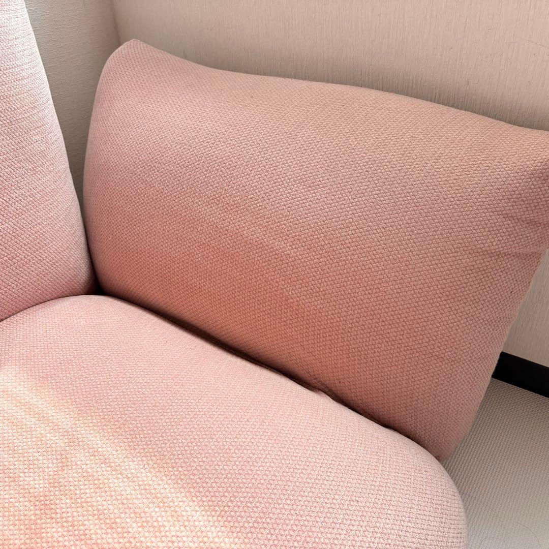 申年生まれ無印良品 リクライニングフロアソファ ピンク 幅88×奥行78×