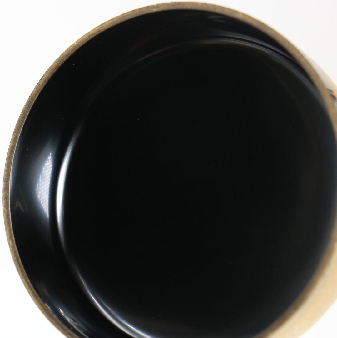 照月作 輪島塗 しのぶ文 沈金 中棗 茶道具 共箱共布　V939　N8