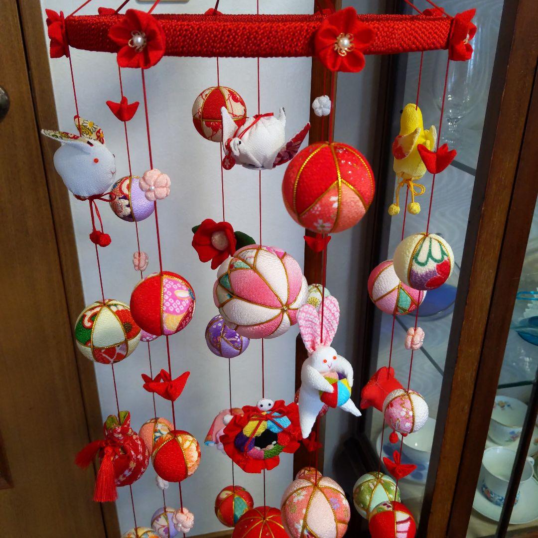 ちりめん細工　お雛様下げ飾りさげもん(大)