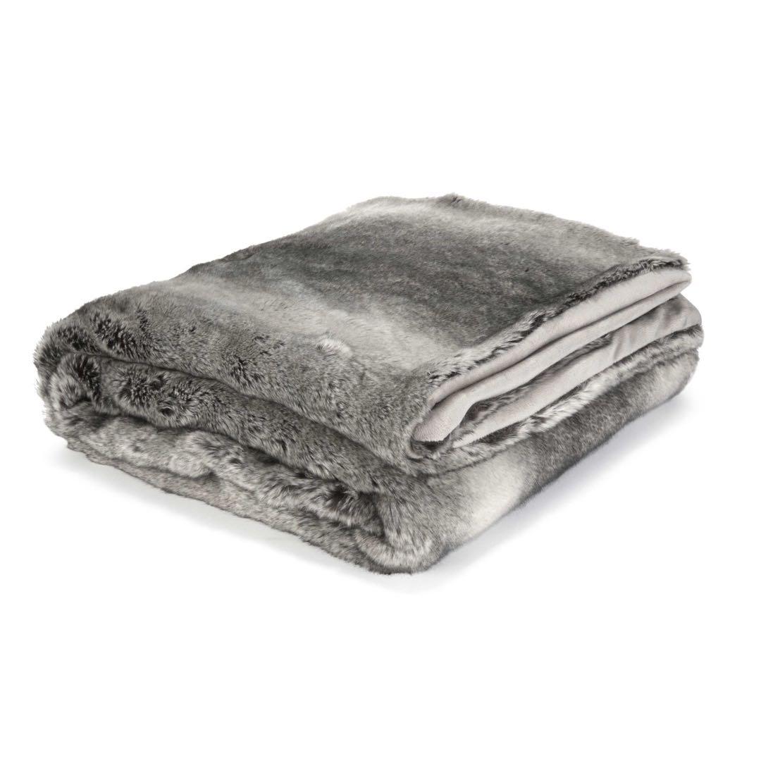 UK輸入　ローラアシュレイ ダートモア　スロー　フェイクファー　新品