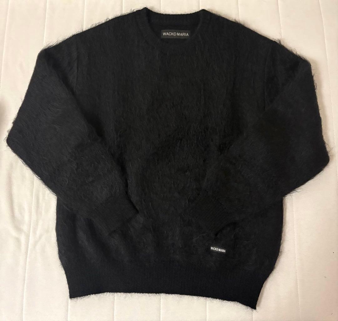 最終価格ワコマリア25FWミックスモヘアニットセーター黒M