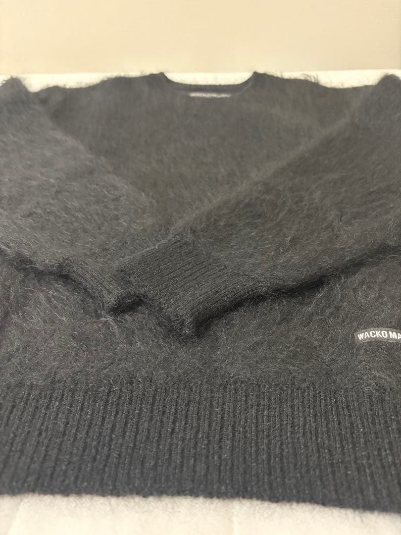 最終価格ワコマリア25FWミックスモヘアニットセーター黒M