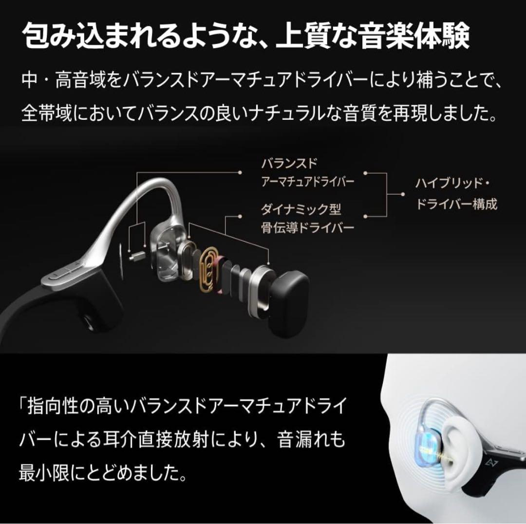 AVIOT ワイヤレスイヤホン WB-E1M　メタリックブラック　マイク付