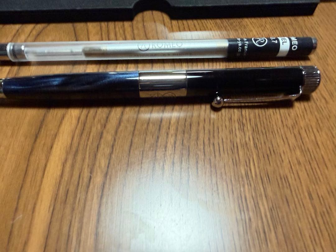 ロメオNo.3ボールペンイタリアンブルー替芯、保証書付き