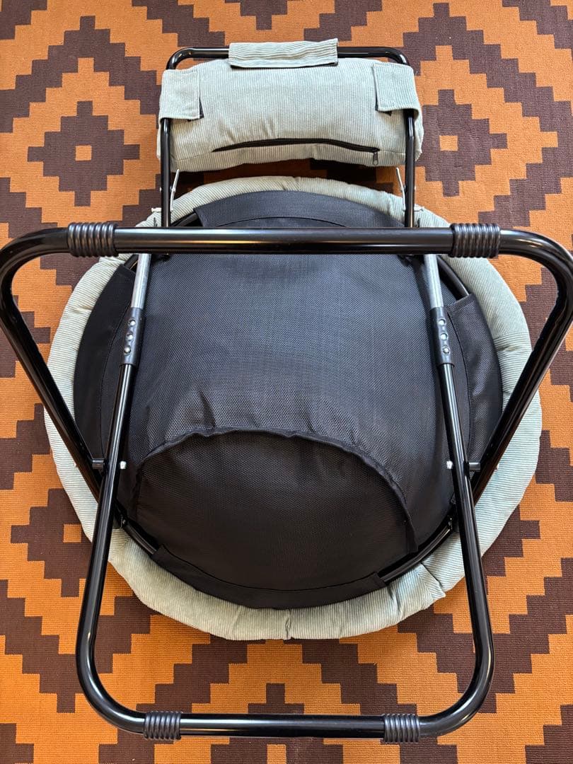 折り畳み リラックスラウンドチェア 1人掛け フォールディングチェア