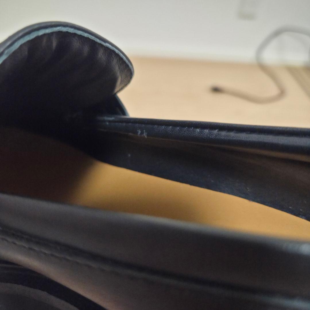 【美品】FABIO RUSCONI　本革　ローファー　厚底　チャンキーヒール　黒