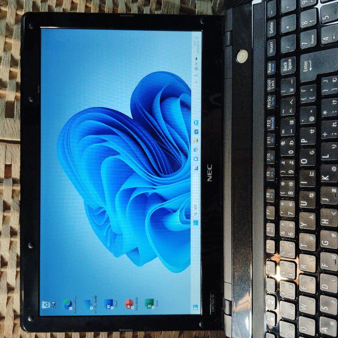 Windowsノート本体 NEC LaVie Intel Coi7 office SSDwin11pro