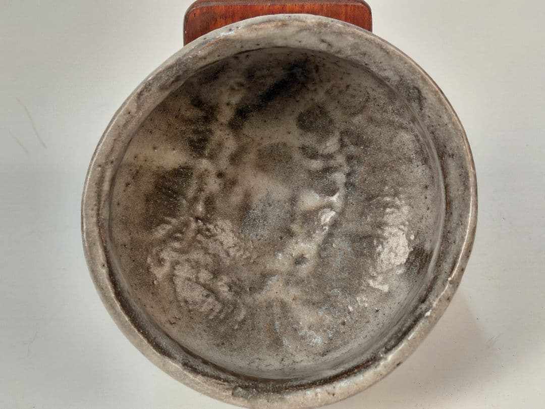 鼠志野抹茶碗　山口茂　志野焼　作家もの