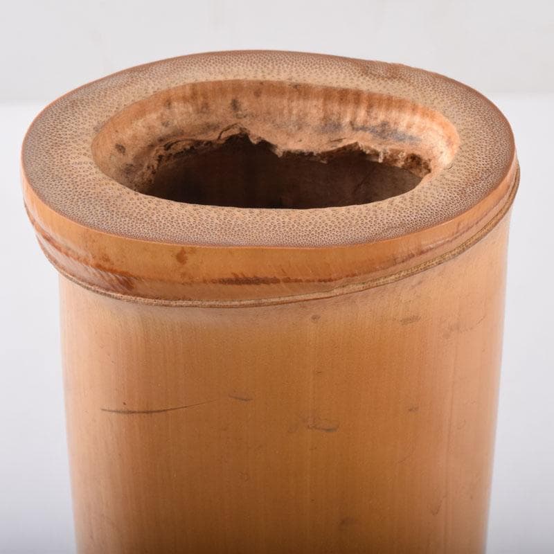 茶道具　古竹製　掛花生　在銘　本庄宗泉極め箱　N　8516