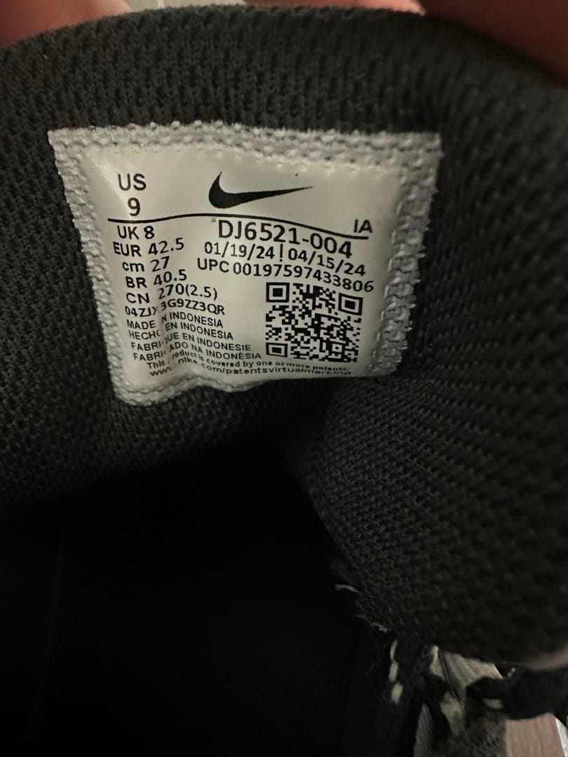 格安　Nike DJ6521-004 スパイク US 9 グレー/ブラック