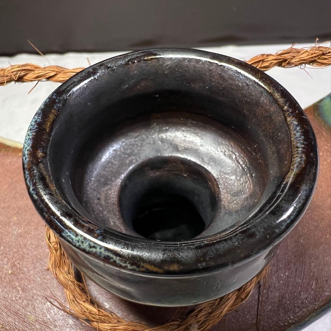 やちむん　宮城三成作　抱き瓶　壺屋焼　約20cm