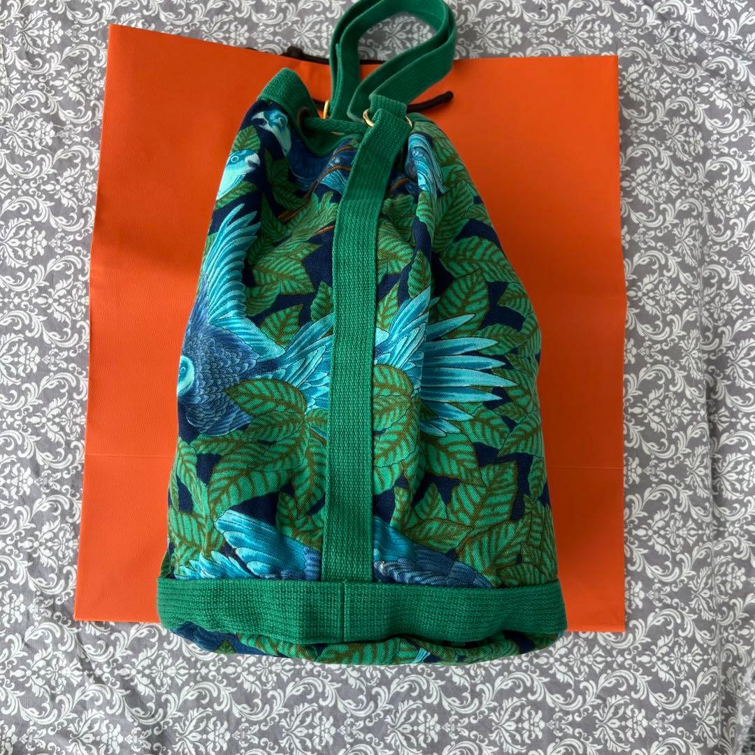 HERMES エルメス　 ボタニカル　巾着　バッグ　ショルダー　リゾート　花柄