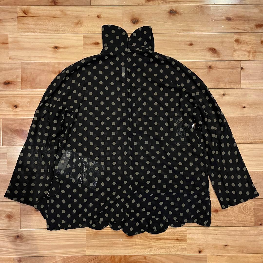 COMME des GARCONS シースルードットブラウス 丸襟　値下げ