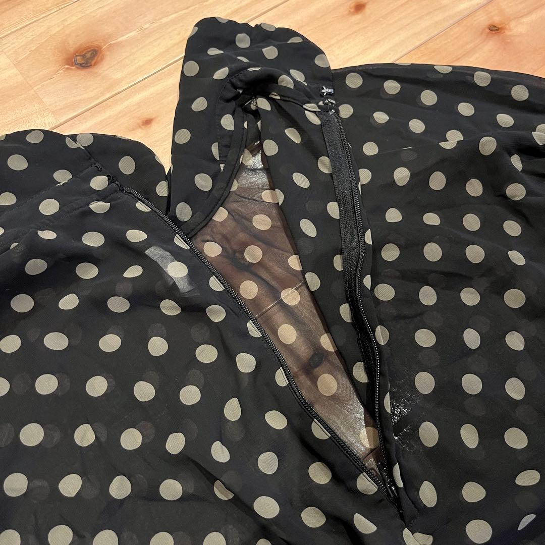 COMME des GARCONS シースルードットブラウス 丸襟　値下げ