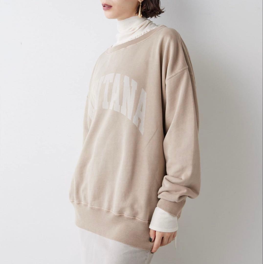 Whim Gazette ピグメントロゴウラケプルオーバー