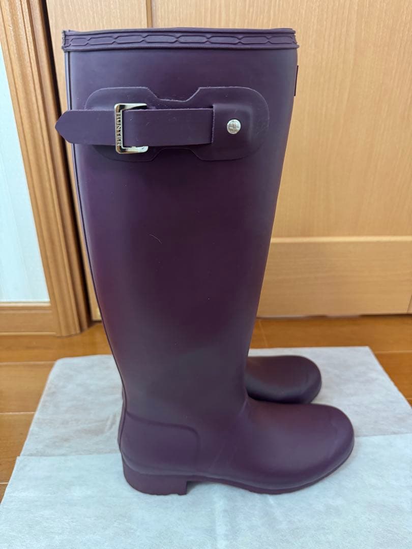 HUNTERオリジナルトールロングブーツUK6/US7M/8F/EU39パープル
