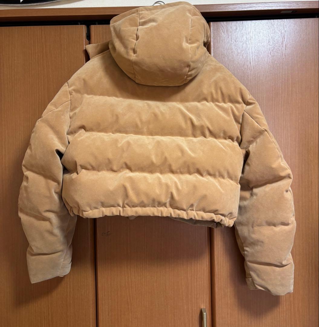 BREATH FAUX SUEDE SHORT HOODIE DOWN ベージュ