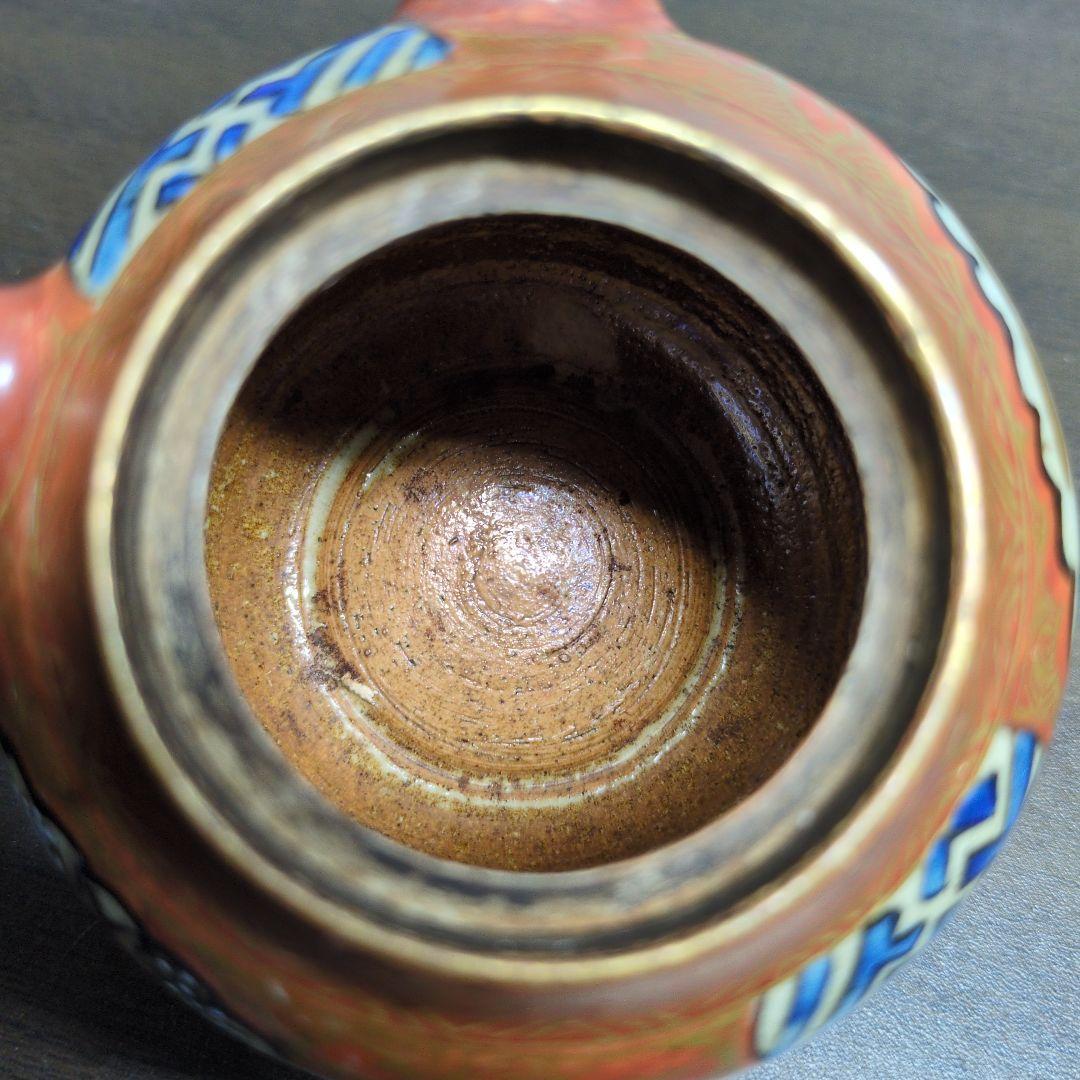 時代 九谷 庄三 金彩色絵 花唐人文 茶器揃 箱付き