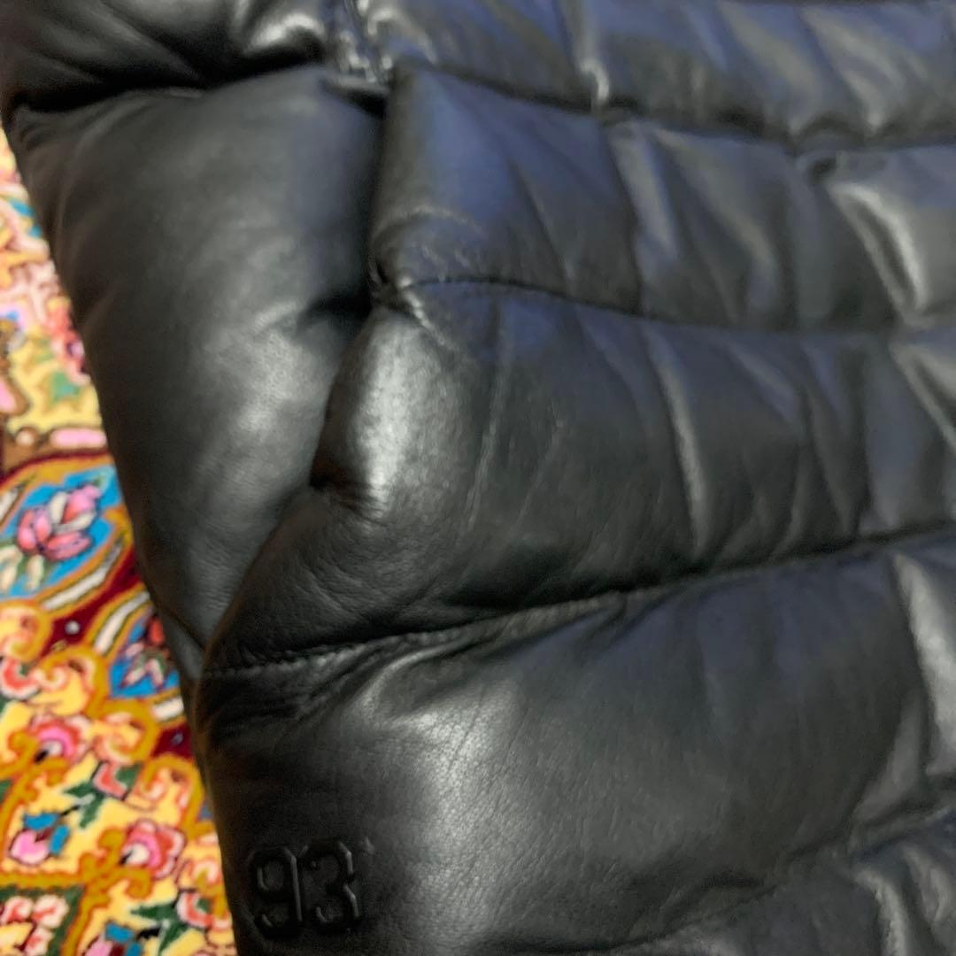 未使用に近い 極希少品STAMPDPUMA ラムレザー ダウンベスト ブラック