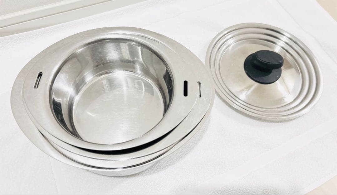 【蒸し器付き】宮崎製作所十得鍋 鍋セットソースポット 兼用蓋