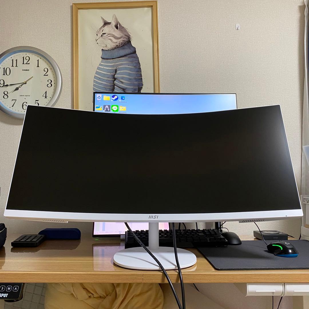 MSI MP341CQW　ウルトラワイドモニター ホワイト 34インチ PRO