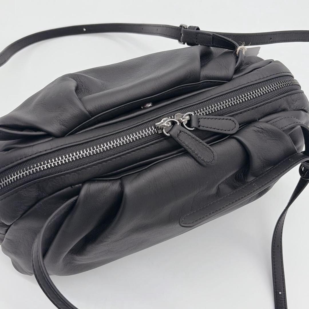 新品未使用 ear PAPILLONNER コロンボストンバッグ ブラック 牛革