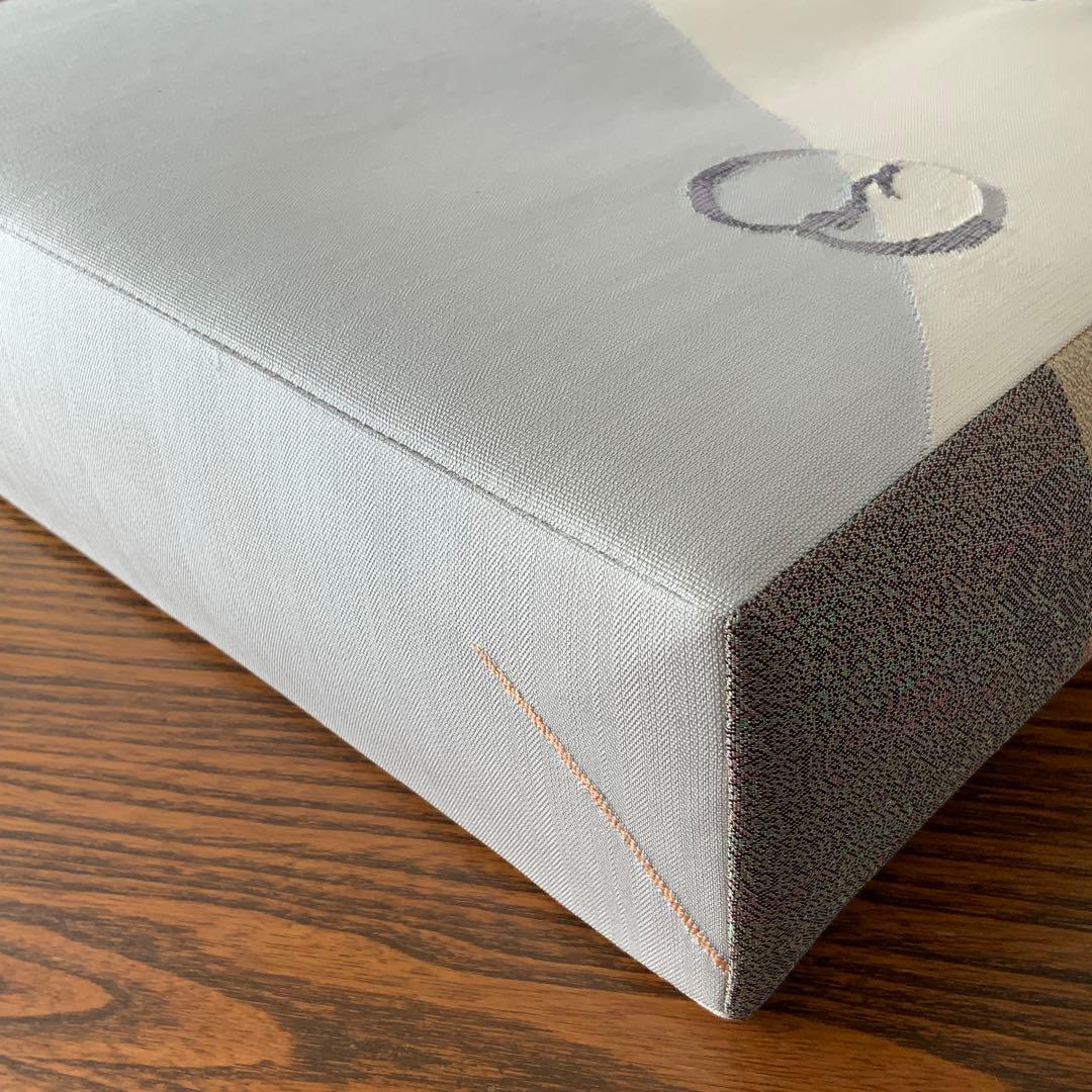 袋帯　袋の上の布袋様　リメイク　バンブーハンドルバッグ