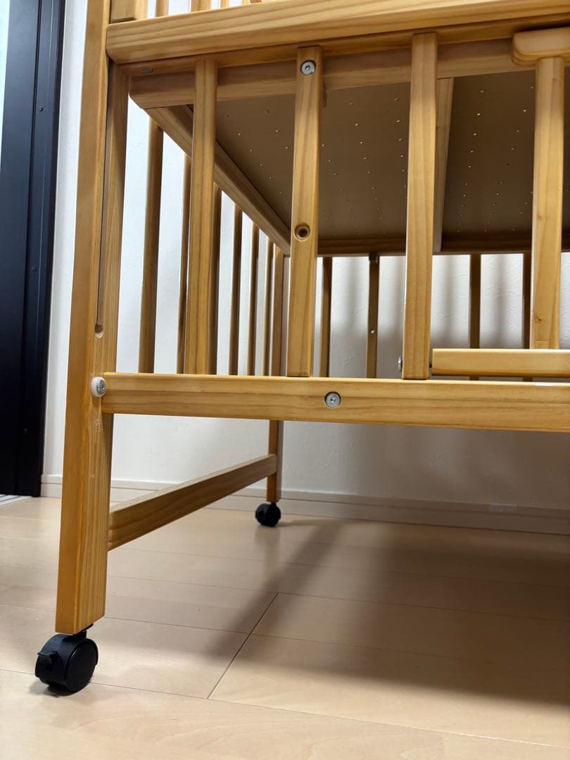 【送料込み】ベビーベッド　ティンバー　ナチュラル