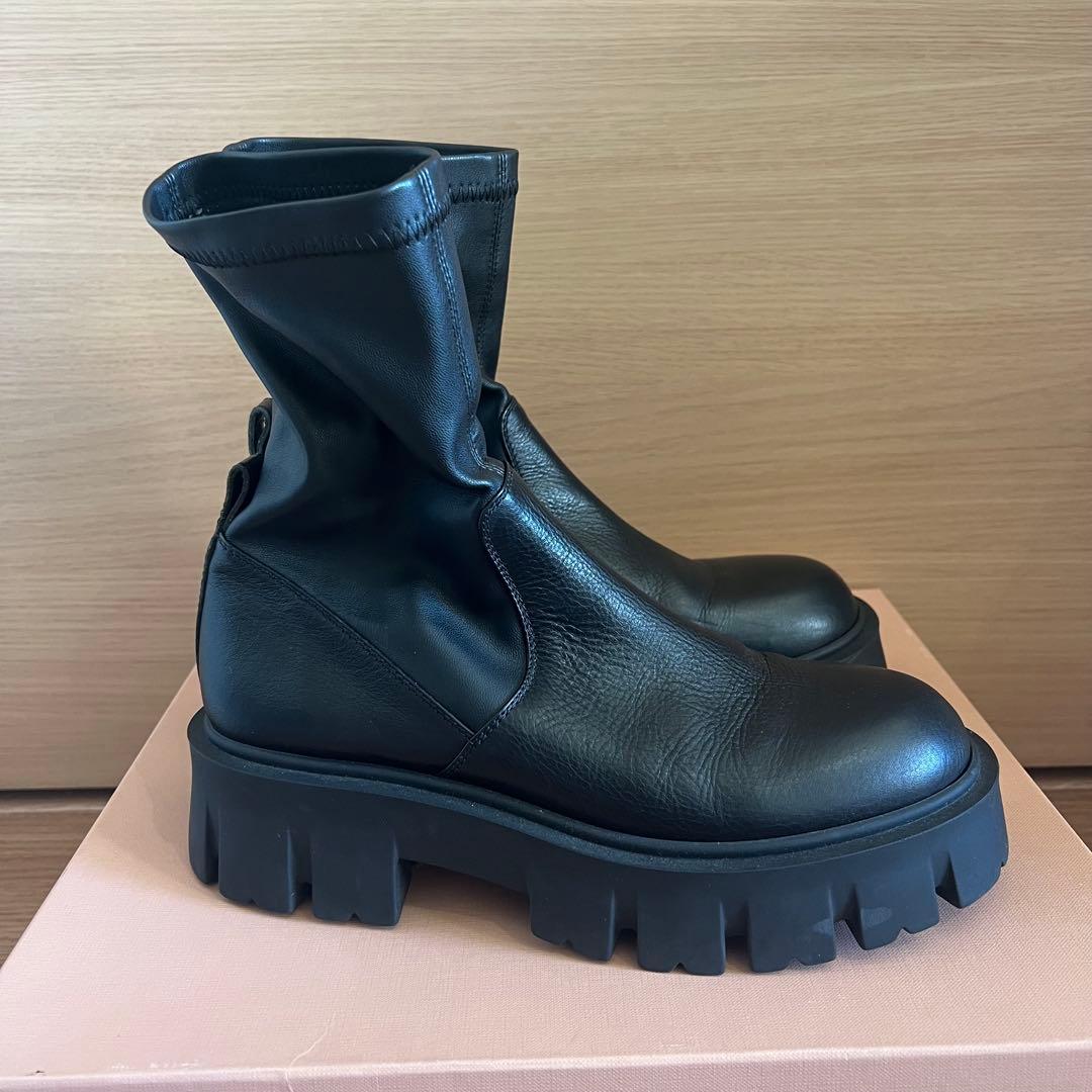 【FABIO RUSCONI】トラックソールストレッチショートブーツ