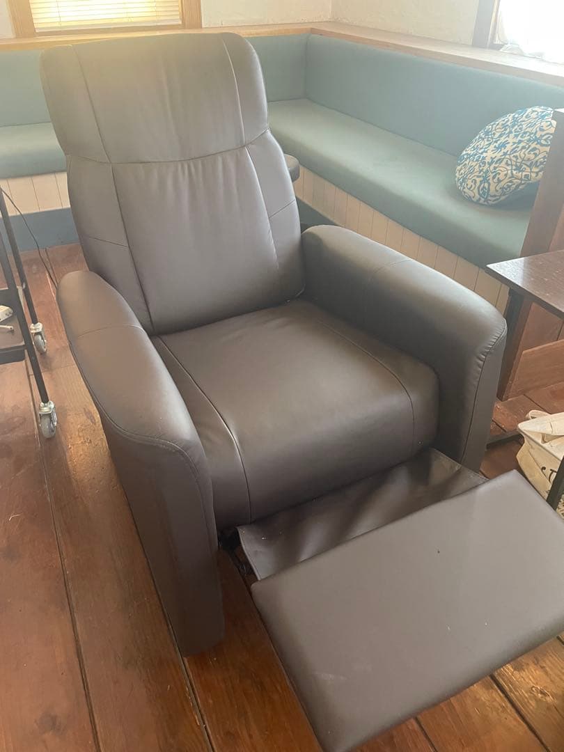 ダークブラウン リクライニングソファ 1人掛け ラウンジチェアDXⅡ