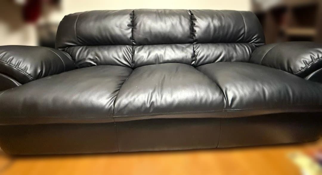 ニトリ　3人掛けソファ　合皮