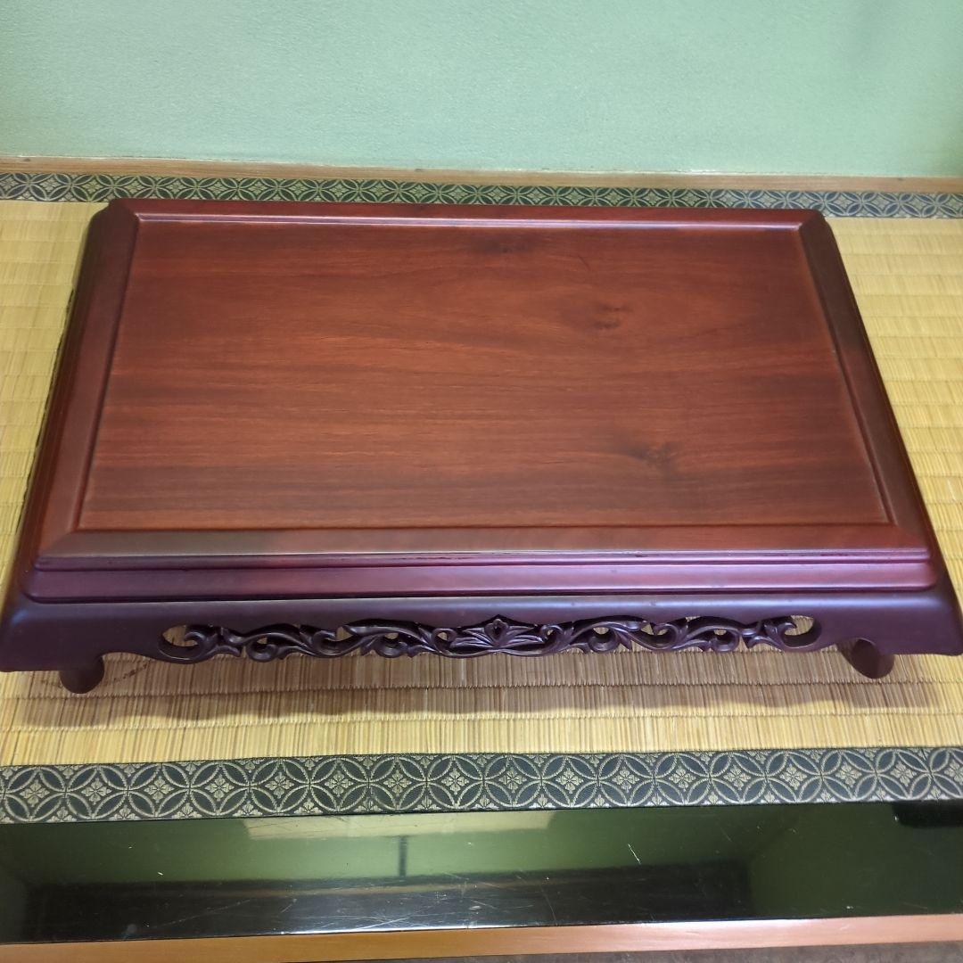 さっち、花台、唐木紫檀無垢、新品箱入り