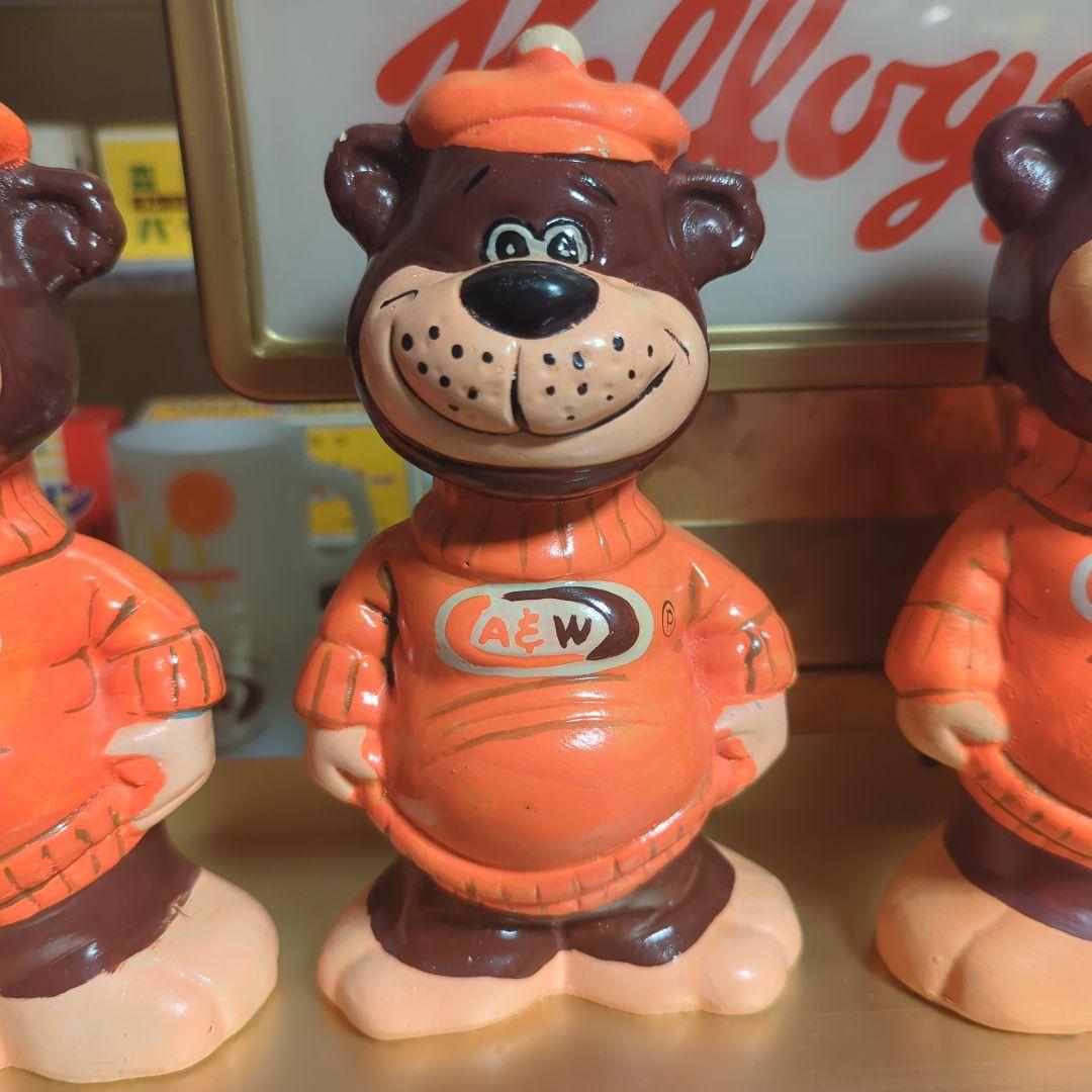 A&W エンダー グレートルートベア ルーティ 貯金箱　4体セット+ぬいぐるみ