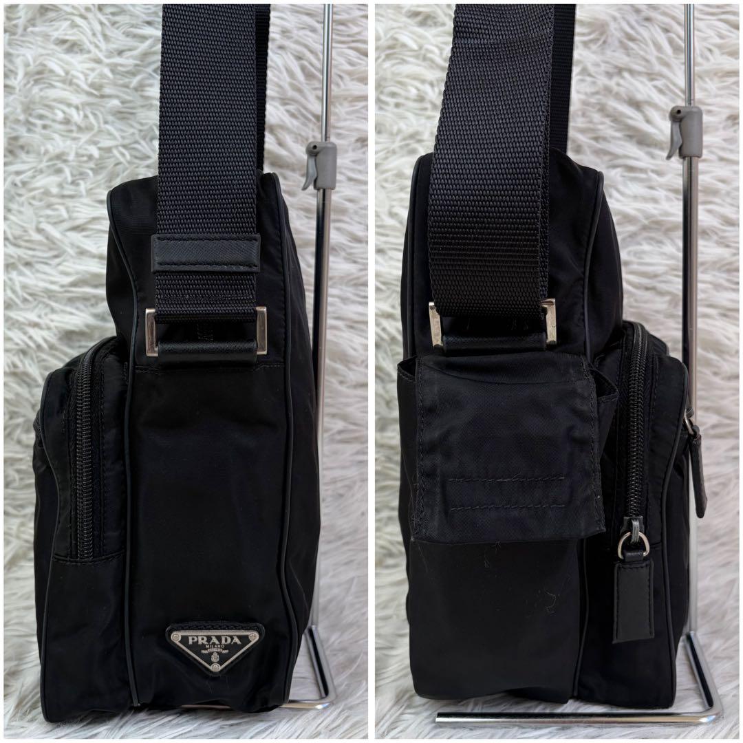 美品✨PRADA プラダ ショルダーバッグ サイドポケット archive 黒
