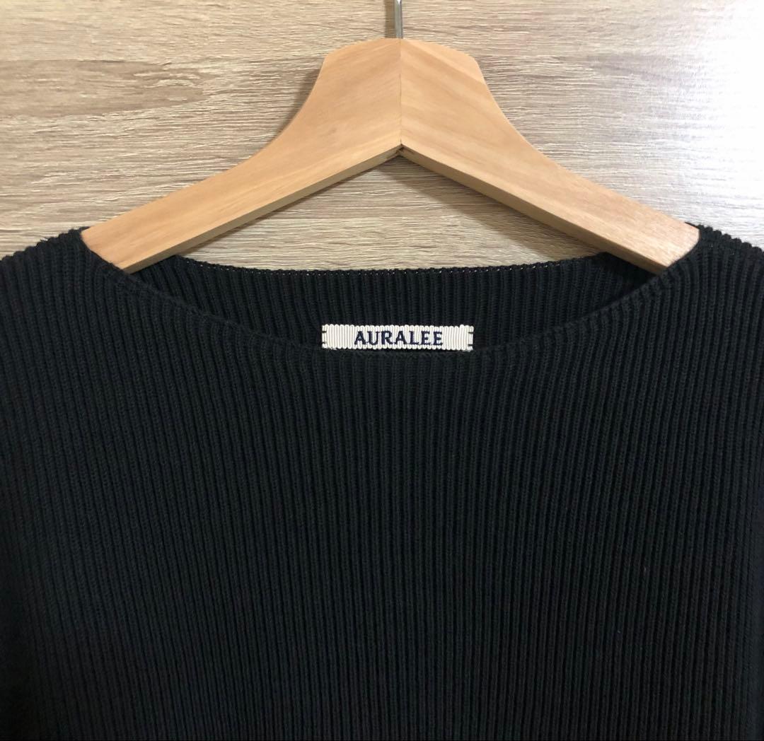 トップス AURALEE SUPER HARD TWIST RIB KNIT P/O 3