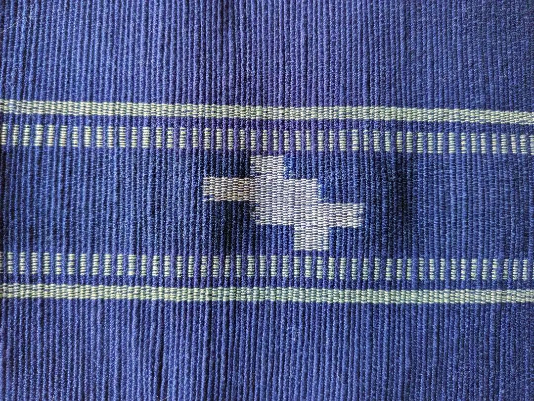 半幅帯　ミンサー織り　竺仙　手織り