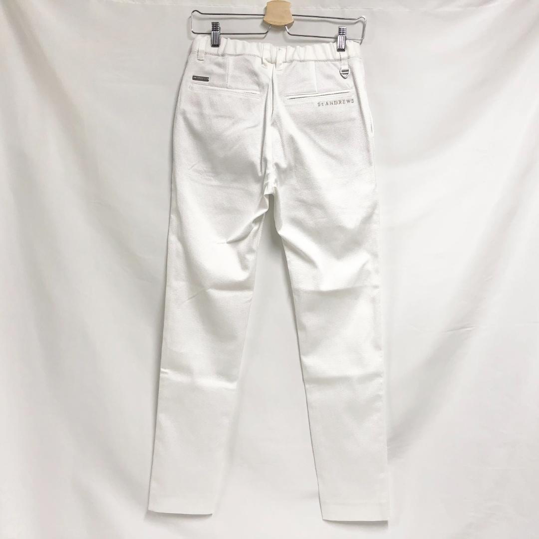 ○★新品未使用　St ANDREWS　ドビーストレッチクロップドパンツ　S　白