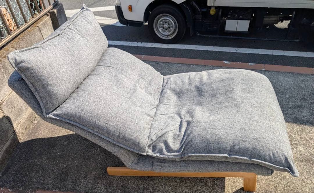 ＊東京都付近取引限定＊MUJI 無印良品　ハイバックリクライニングソファ グレー