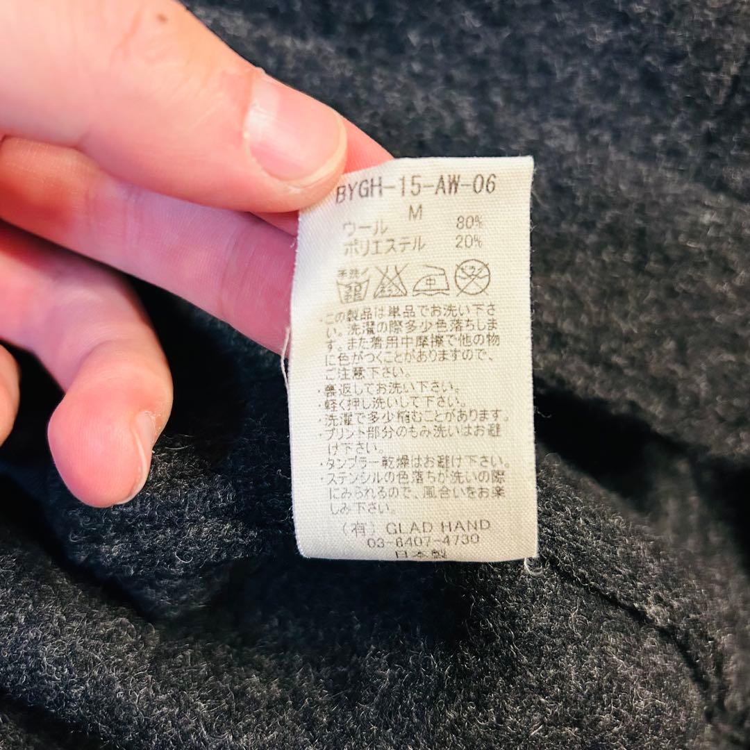 【美品】グラッドハンド ダッフルコート M チャコールグレー 日本製