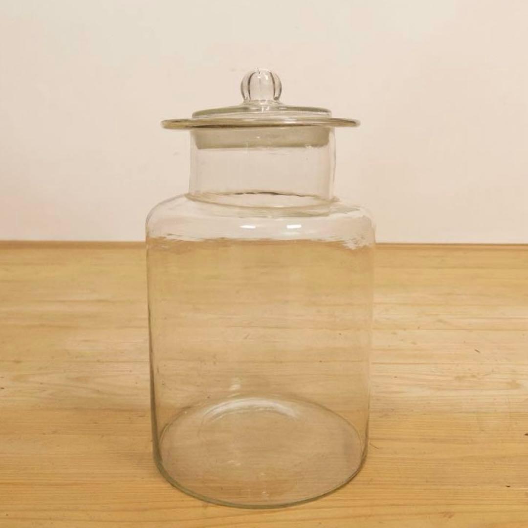 ガラス　瓶　大　透明　高さ約34㎝　2a021　古道具　ビンテージ　アンティーク