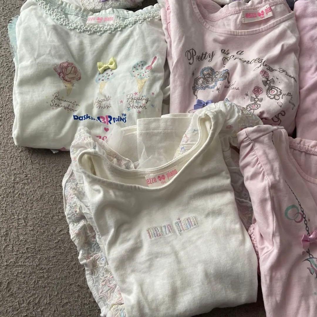 メゾピアノ11枚　ポンポネット1枚 Tシャツ 12枚セット サイズ130