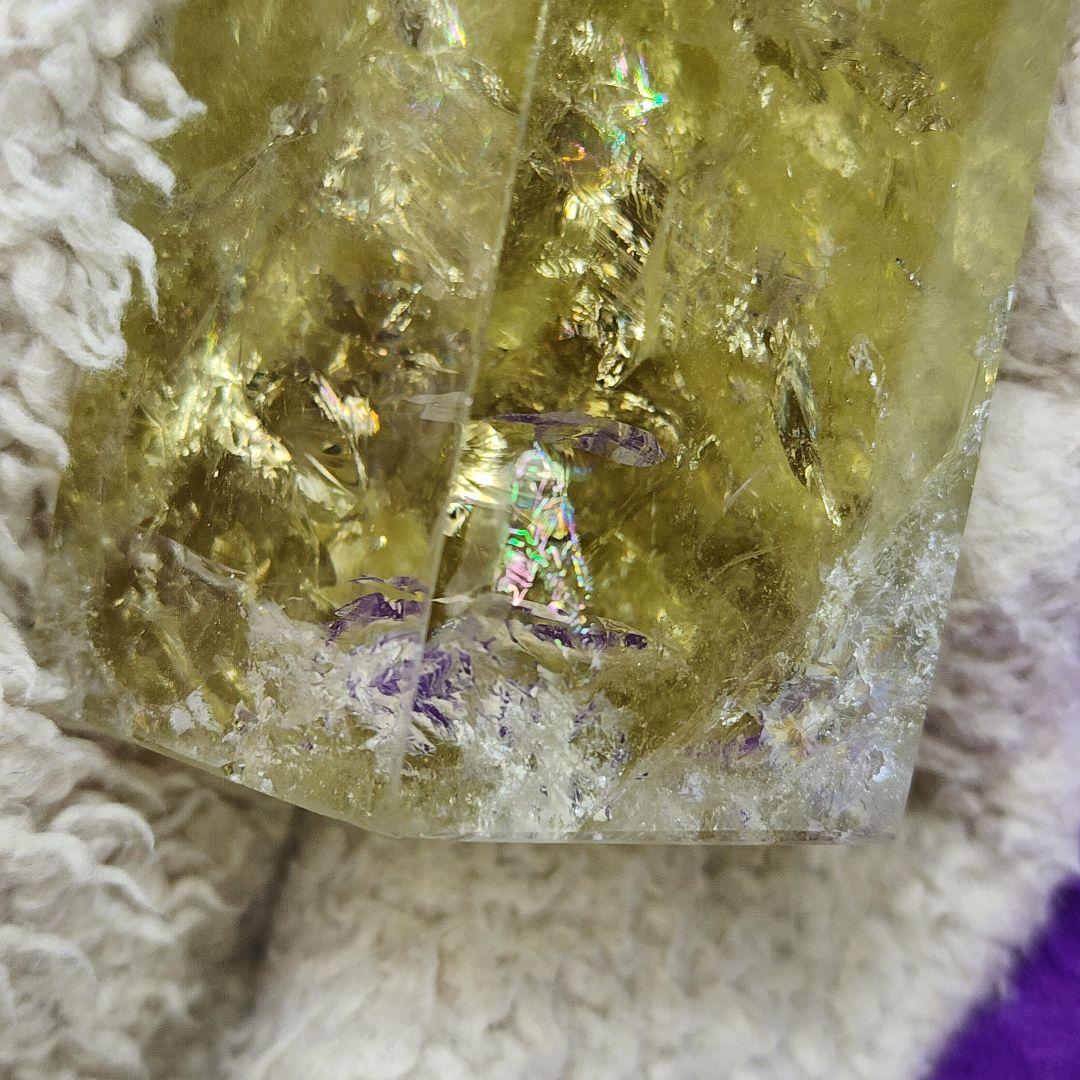 天然シトリン 黄金の輝き＆レインボー 商売繁盛・金運アップ